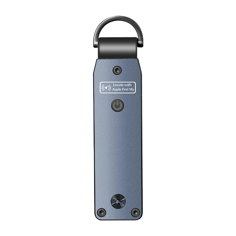 NURVION keychain shown in a blue-grey matte finish